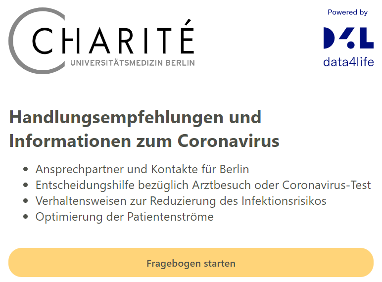 Coronavirus: Charité startet Corona-App