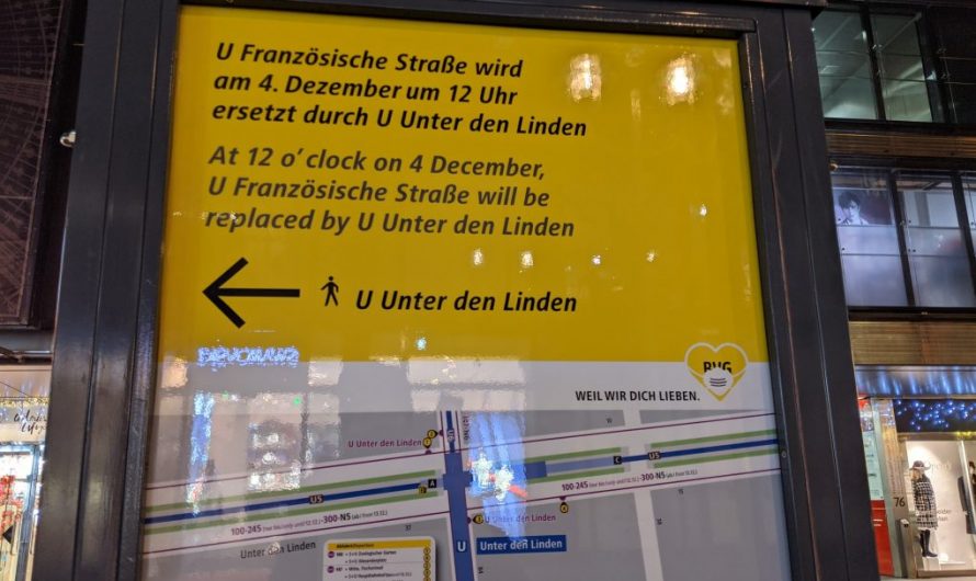 U-Bahnhof Französische Straße für immer dicht