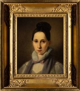 Porträt Marie Knoblauch (1818 - 1834), Maler: August Hopfgarten (1807 - 1896), Öl auf Eichenholzplatte, um 1834