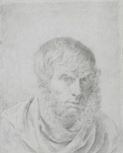 Caspar David Friedrich, Selbstbildnis, um 1810 Graue Kreide, auf Papier.