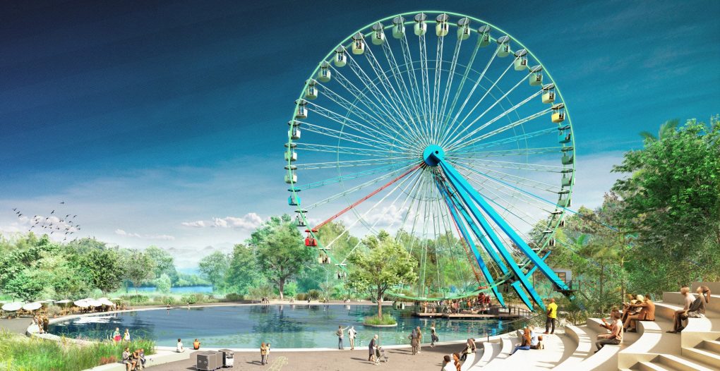 Spreepark-Riesenrad Gesamtansicht. © realities:united & sbp schlaich bergermann partner